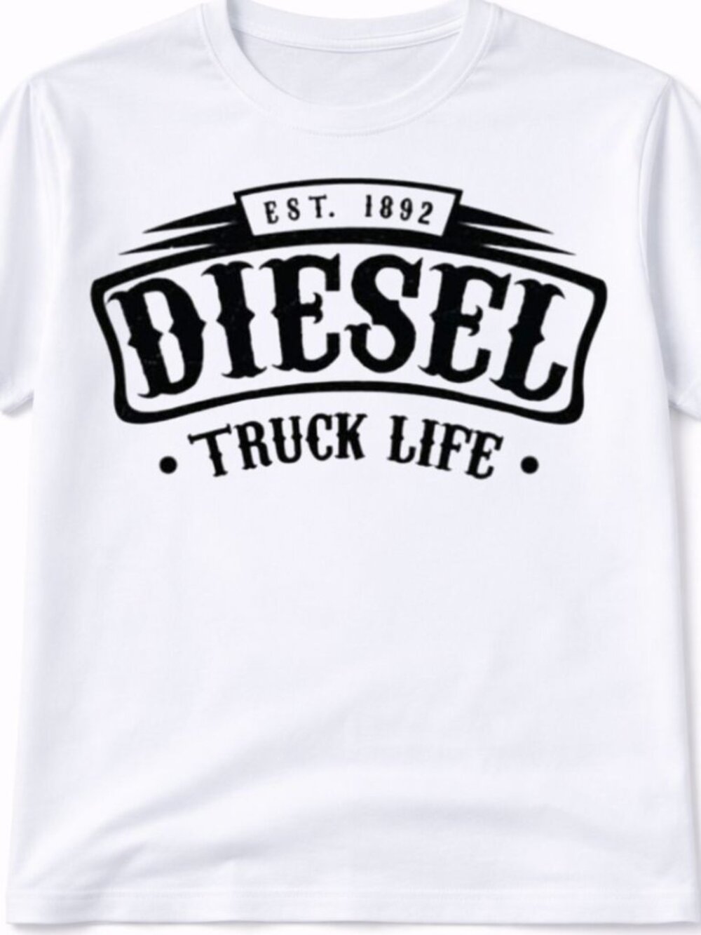 Diesel Truck Life Graphic T Shirt Trendy Boutique Style Tee Mens Gifts White Top